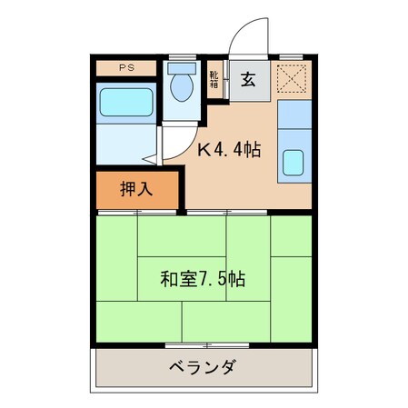 セザール高洲の物件間取画像